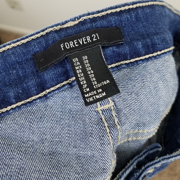Forever 21 medium wash distress stretch jean sz 30 - Picture 2 of 10